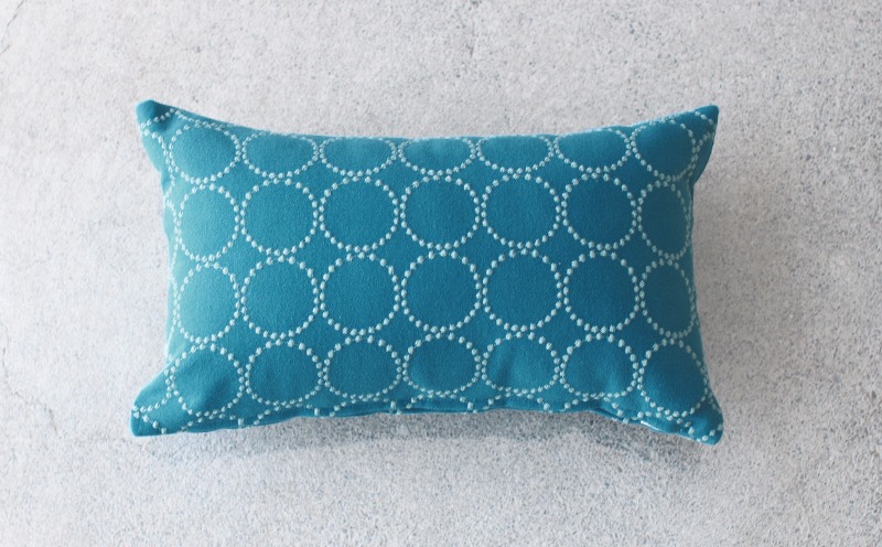 選べるカラー 】 ミニクッション 長方形 タンバリン生地 ブルー グレー