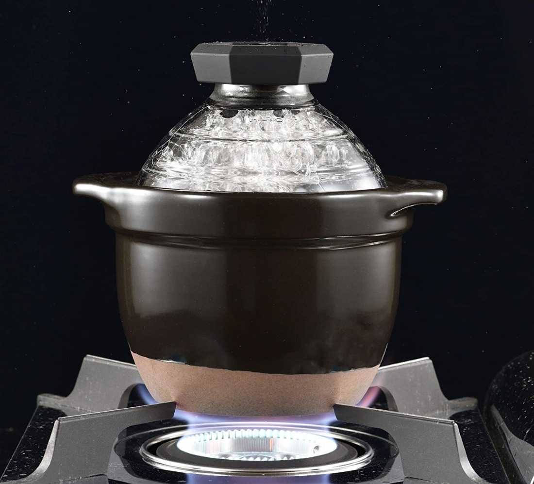 HARIO フタがガラスのご飯釜 　　2〜3合用　萬古焼 フタがガラスのご飯釜｜調理器具・卓上関連｜耐熱ガラスのHARIO