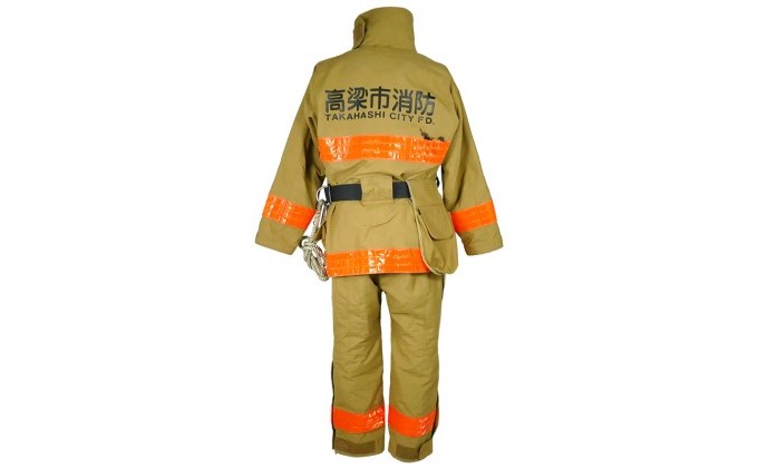 一点物】高梁市消防本部 消防服リメイク ショルダーバッグ