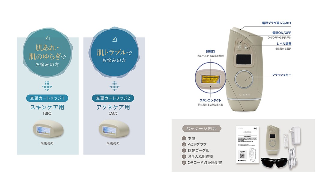 LINKA エピゼロ（IPL光脱毛器） LINKA リンカ 美顔器 美白 美容