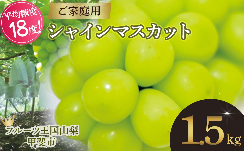 山梨県産シャインマスカット 最高級品・山梨産『シャインマスカット』 葡稀と同ランクを 6房