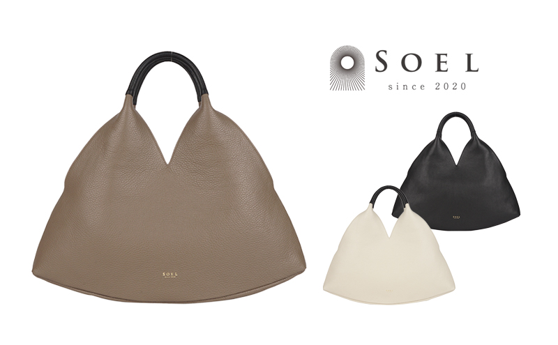 SOEL】手にした時のシルエットが美しいトライアングルレザー