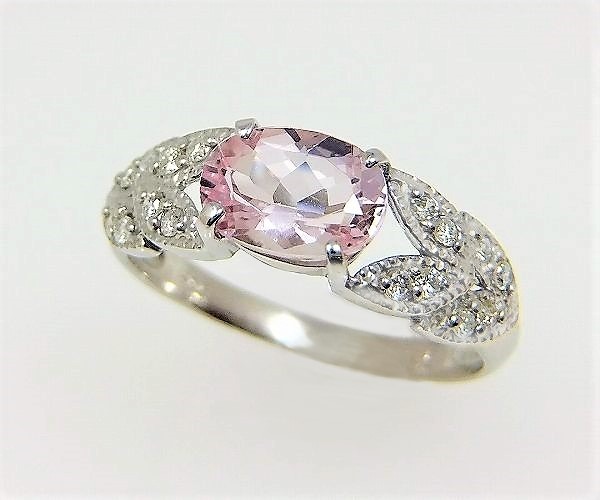 ピンク モルガナイト リング 0.6ct K10WG/K10YG (13387) 指輪