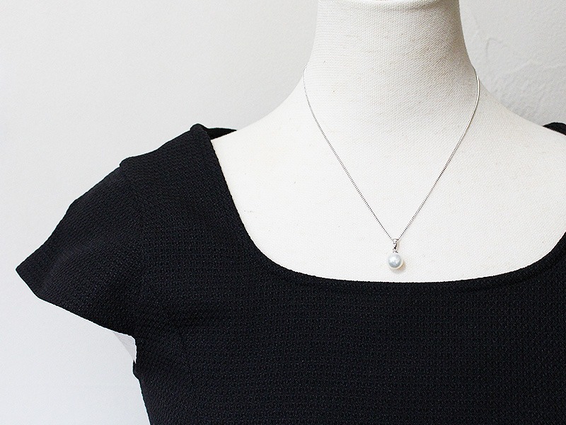 1797 美品❣️Pt900 あこや真珠7.5-8mm ネックレスペンダント アコヤ 真珠 パール ペンダント 8.5mm Pt900 (25197-85) 真珠