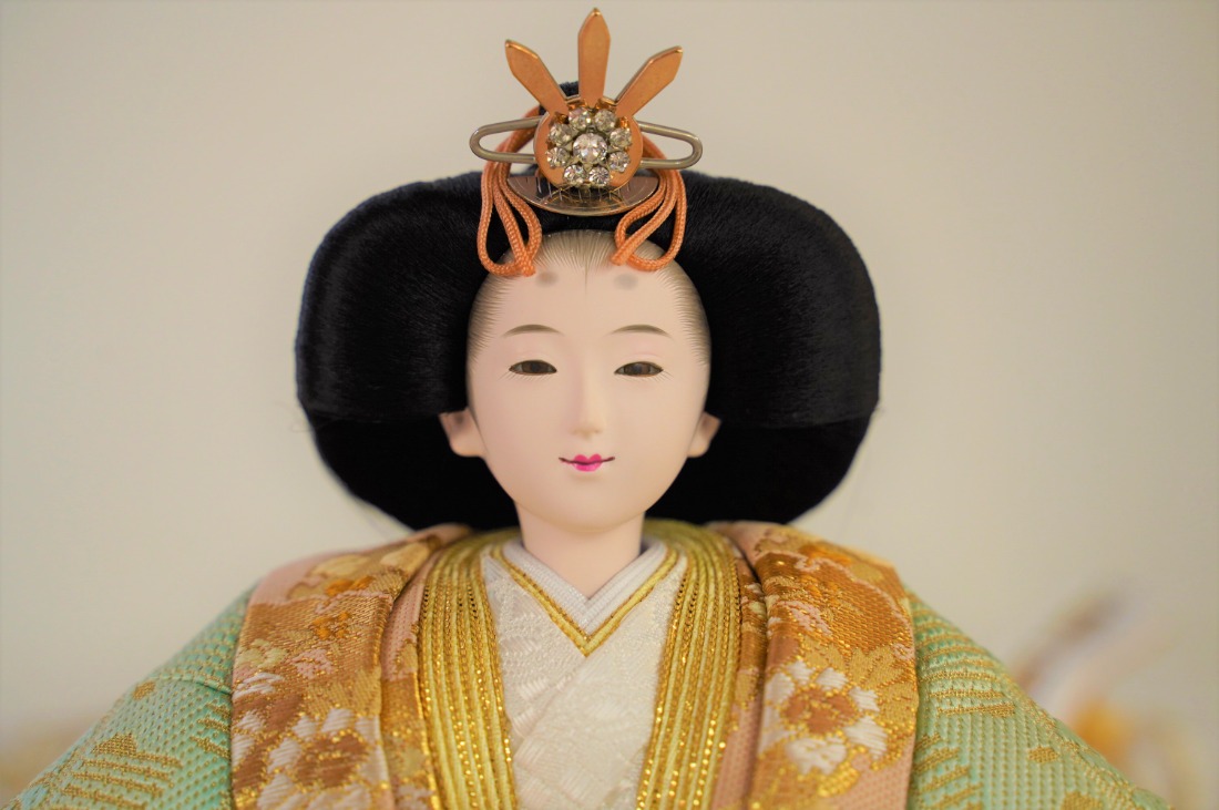 飾り台セット“有明”】人形作り40年 “平安天鳳”作 京都西陣袋帯 御所