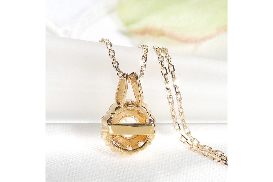 ネックレス K18YG イエローゴールド ダイヤモンド 0.35ct 【f218-k18yg
