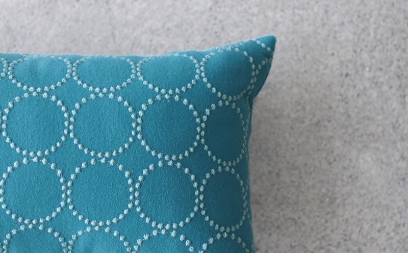 選べるカラー 】 ミニクッション 長方形 タンバリン生地 ブルー グレー