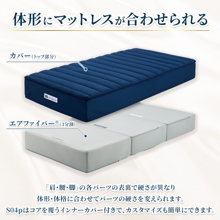 エアウィーヴ ベッドマットレス S04p セミダブル｜airweave おすすめ