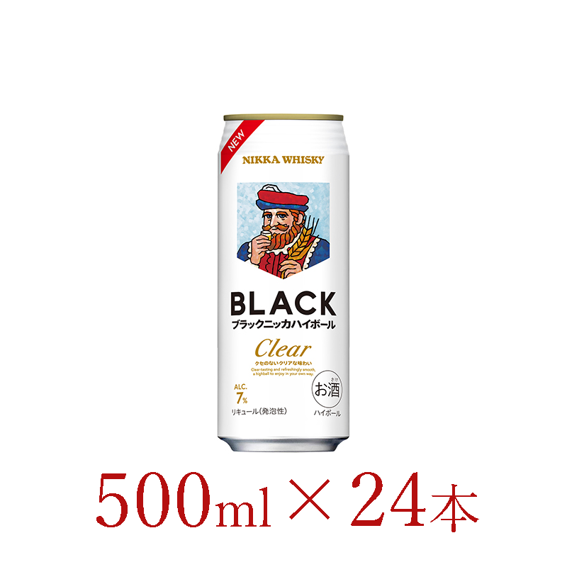 アサヒ ブラックニッカクリア ハイボール缶 500ml×24本（栃木県さくら