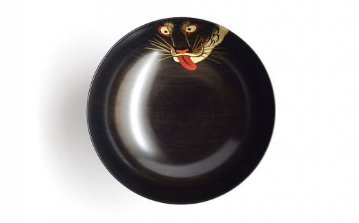 山中漆器 干支 蒔絵盃 干支盃 寅 黒摺 とら 酒器 盃 蒔絵 漆器 父の日