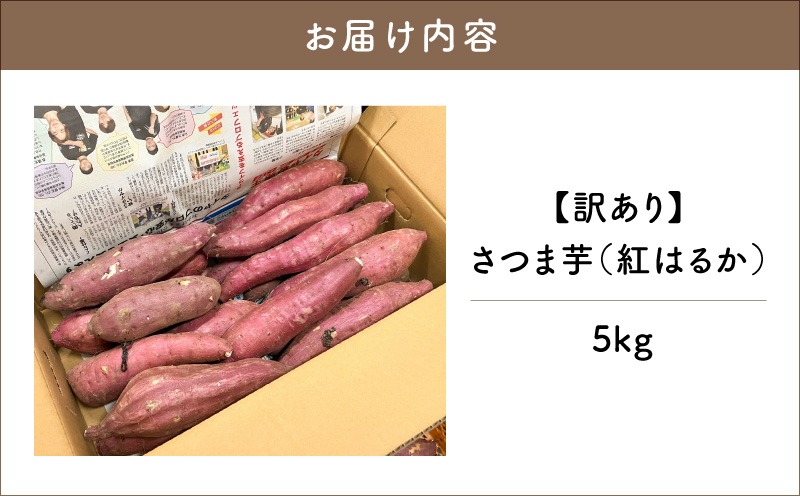 訳あり＞さつま芋（紅はるか）5kg K396-001（鹿児島県鹿児島市