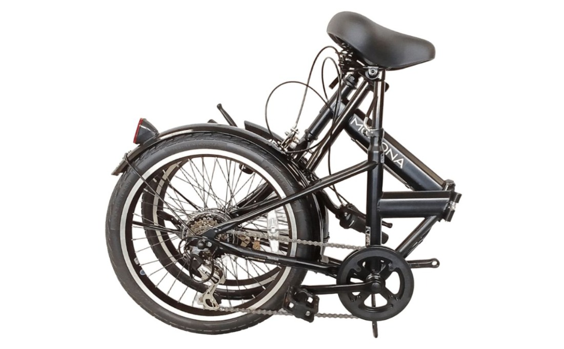 ノーパンク 折りたたみ自転車 MOVONA 20インチ ワイドタイヤ Black