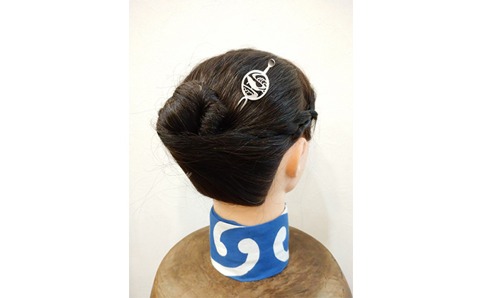 かんざし 平打ち簪 流水に鯉 かざり工芸三浦 髪飾り ヘアアクセサリー