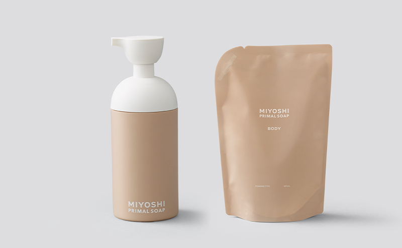 MIYOSHI PRIMAL SOAP BODY（本体・つめかえセット）【ミヨシ石鹸 体用