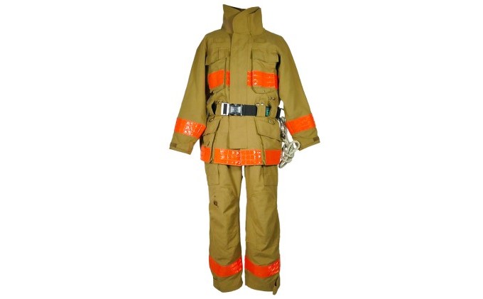 一点物】高梁市消防本部 消防服リメイク ショルダーバッグ