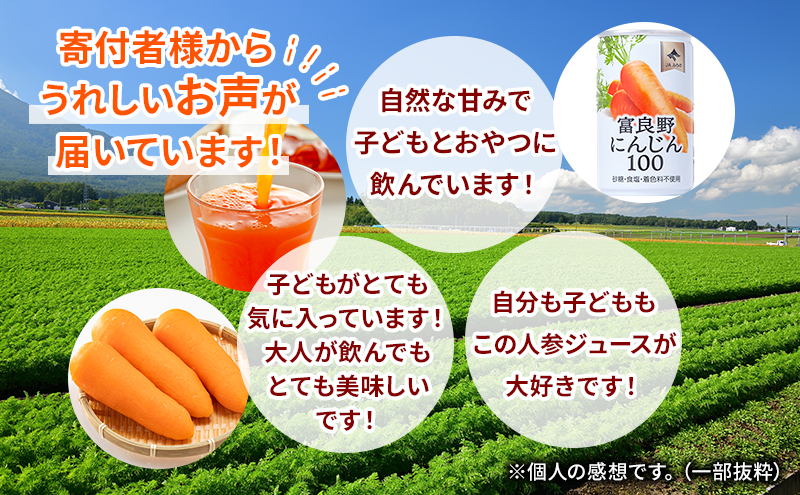 JAふらの 人参ジュース ［富良野にんじん100］(160ml×30缶セット
