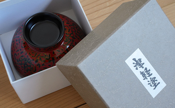 津軽塗 汁椀1客・唐塗 赤上 食器 工芸品 伝統技術 手作り （青森県鶴田