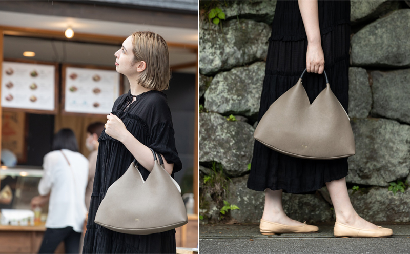 SOEL】手にした時のシルエットが美しいトライアングルレザー