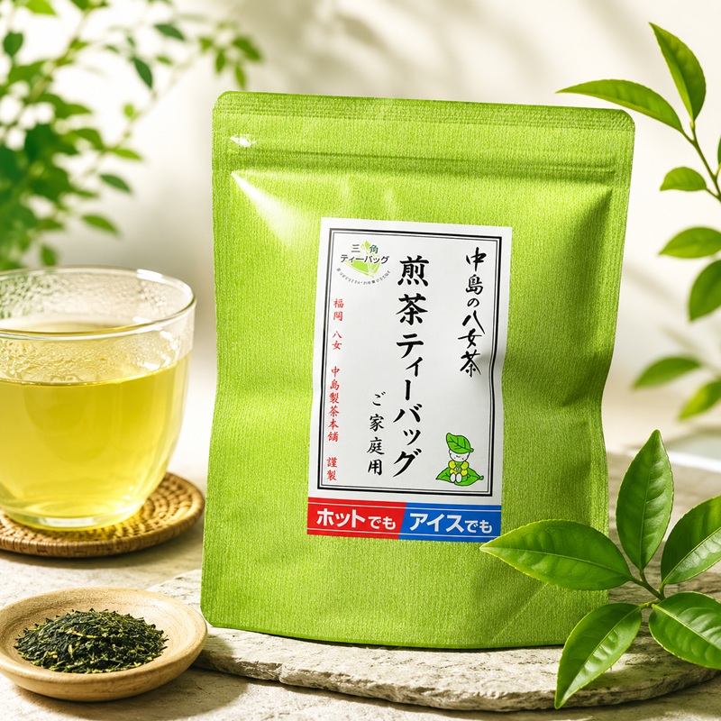 お茶 八女茶 銘茶 福岡 急須要らず お手軽セット 便利なチャック付