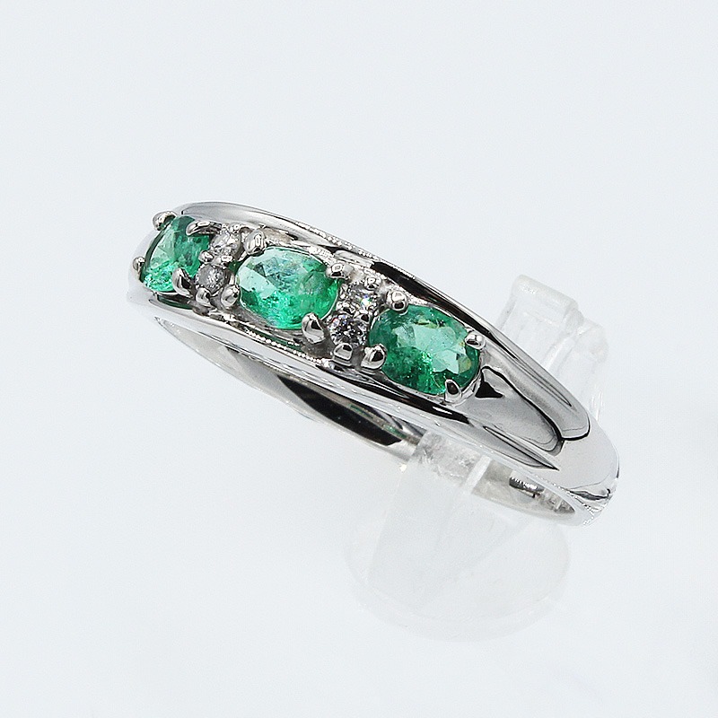 エメラルド リング 0.5ct Pt900 (12527) 指輪 リング エメラルド