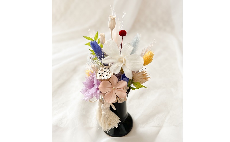 プリザーブドフラワーの仏花 リンドウの花(2個1対) フラワー