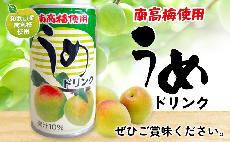 和歌山産 南高梅使用 うめドリンク 果汁10% 30缶 195g/1缶 南海果工