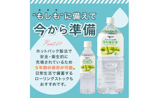 北アルプス立山連峰 5年保存水 500ml×24本×2ケース 500ミリリットル