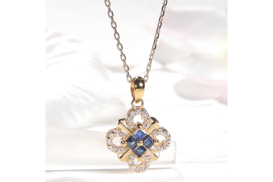 ネックレス K18YGイエローゴールド ダイヤモンド 0.15ct
