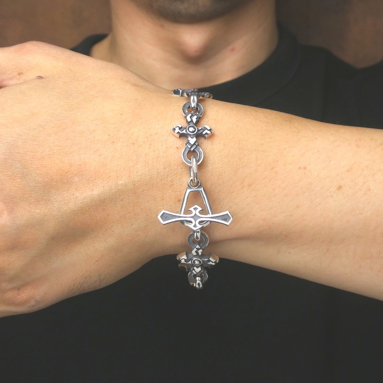 puzzle cross Bracelet パズル クロス ブレスレット ｜ 腕輪 シルバー
