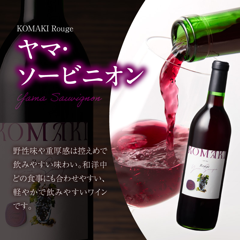小牧ワイナリー 赤・白ワイン2本セット（小牧産ぶどう100％使用