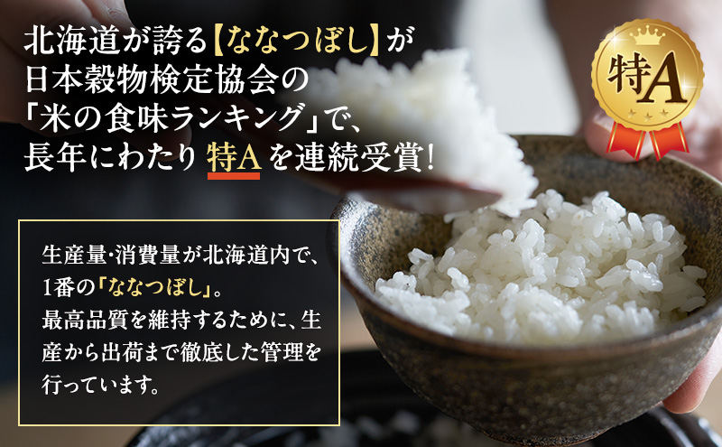 12ヵ月連続定期便】北海道産 ななつぼし 無洗米 5kg 米 特A 獲得 白米