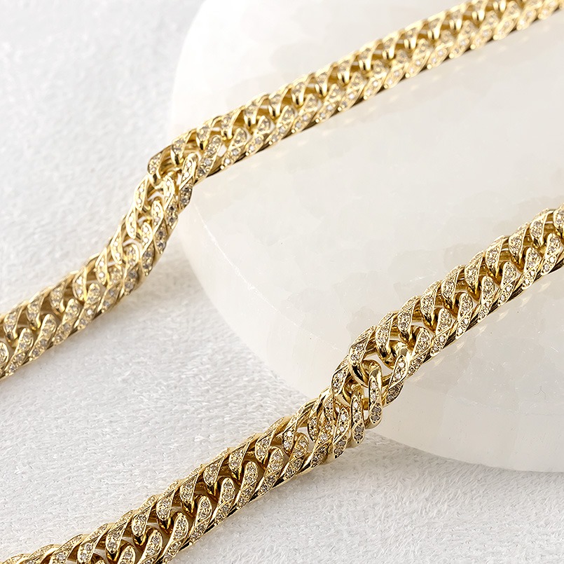 喜平 ネックレス 18金 50cm 6面Wキヘイ 92g ダイヤモンド 4.69ct