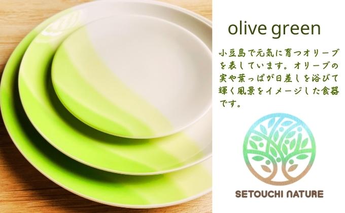 小豆島 】 オリーブ食器 4点セット ◇ オリーブ グリーン ◇ 陶器 食器