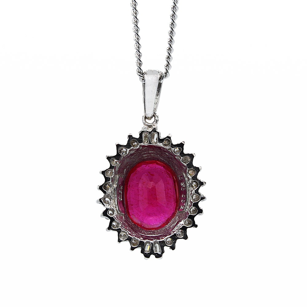 ぶ*ぶ様 ルビー取り巻き、カボションルビー特大ペンダントトップ ぶ*ぶ様 ルビー取り巻き、カボションルビー特大ペンダントトップ