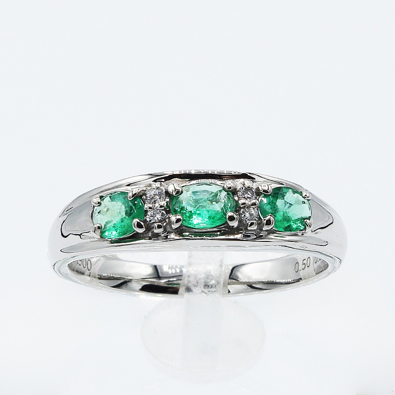 エメラルド リング 0.5ct Pt900 (12527) 指輪 リング エメラルド