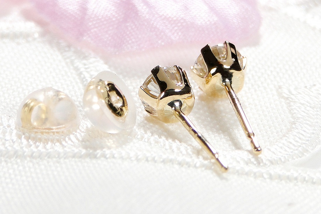 K18YG 【0.6ct】 一粒 ダイヤモンド スタッドピアス Emp0016-18Y