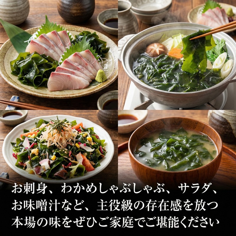 三陸産】 塩蔵わかめ 1kg(250g×4パック) わかめ 小分け 若芽 湯通し
