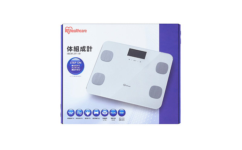 体重計 体組成計 IBCM-211-W ホワイト アイリスオーヤマ 薄型 体重 体