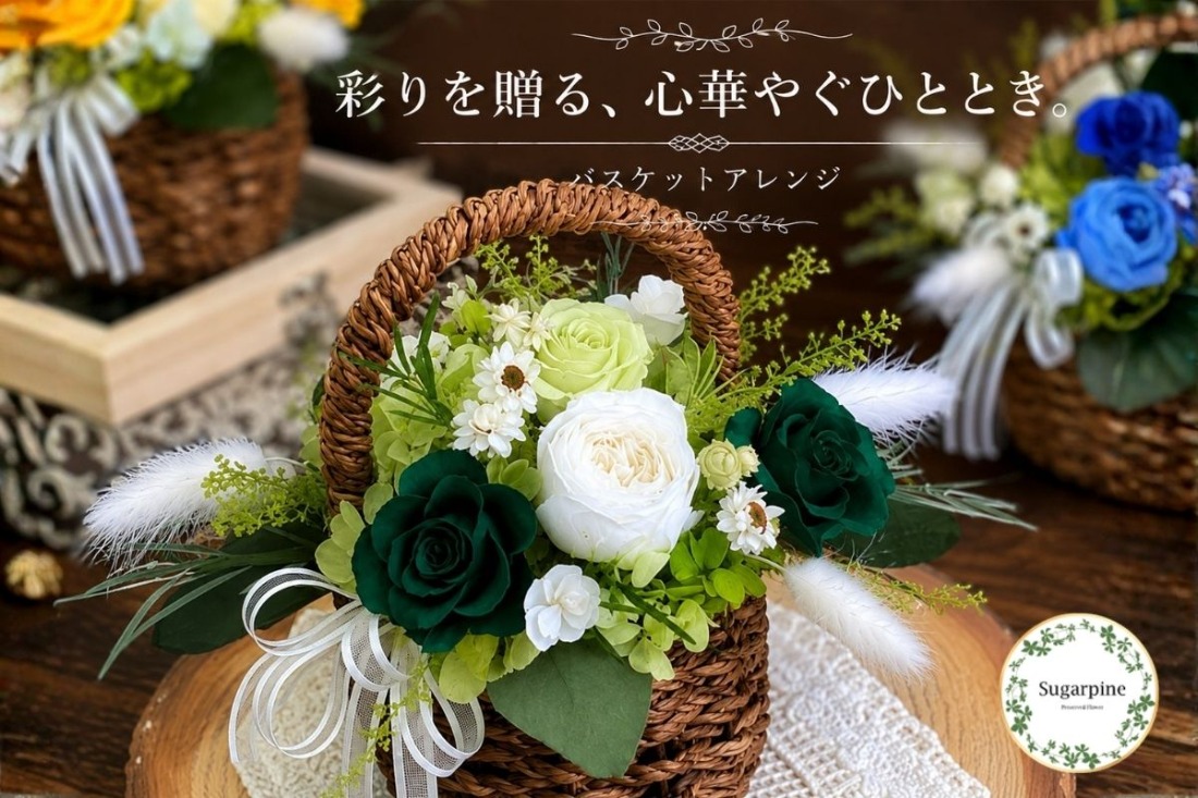 プリザーブドフラワー【コロレ グリーン】【埼玉県 春日部市 シュガー
