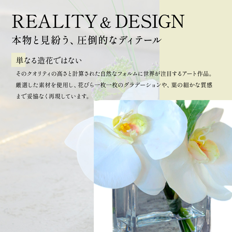 造花 仏花 対セット エミリオ・ロバ ファレノプシス XSサイズ 2個