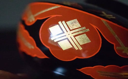 秀衡塗「煮物椀（雲紋・黒内古代朱）」3客 / 漆器 お椀 吸い物椀 煮物