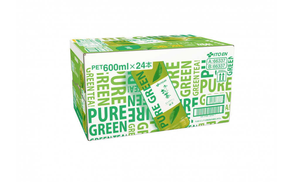 生活応援寄付額】お～いお茶 PURE GREEN 緑茶 600ml×48本セット