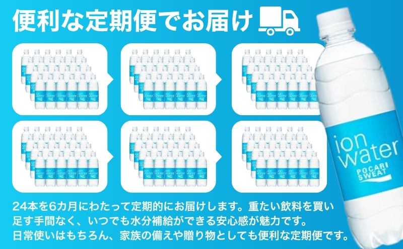 イオンウォーター 定期便 6ヶ月 500ml 24本 大塚製薬 ポカリスエット