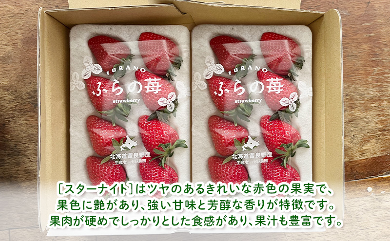 2026年先行予約】 富良野産 いちご スターナイト 大玉 6～8粒×2パック