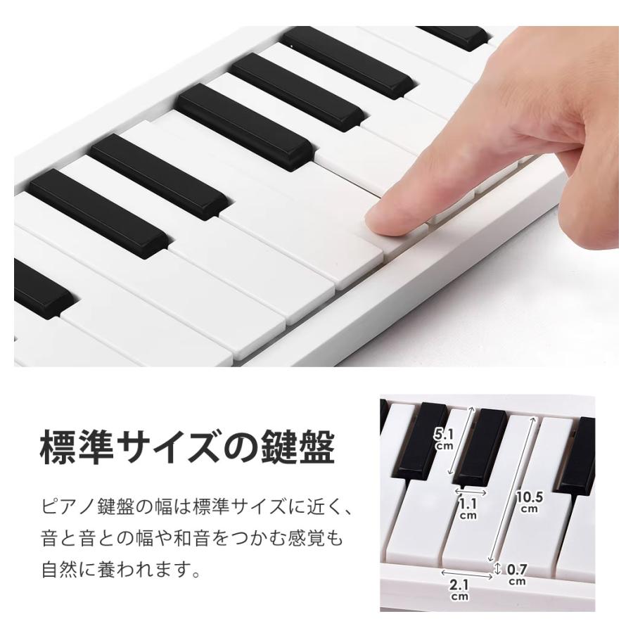 折りたたみ 電子ピアノ 61鍵盤 日本語表記 充電式 ワイヤレス 入門用