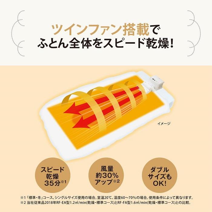 象印【ホース＆マットなし】ふとん乾燥機 RFFB20-WA ホワイト