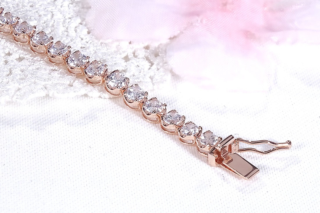 K18PG【5.0ct】ダイヤモンド テニス ブレスレット CSBL00036-18P