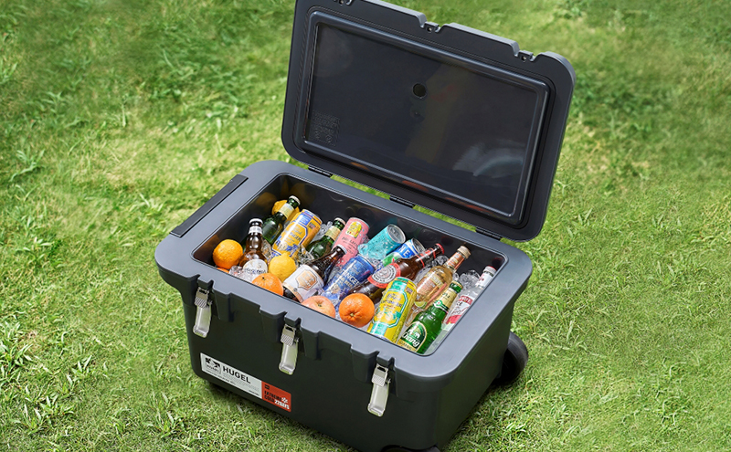 クーラーボックス 大型 60L 真空断熱 HUGEL チャコールグレー
