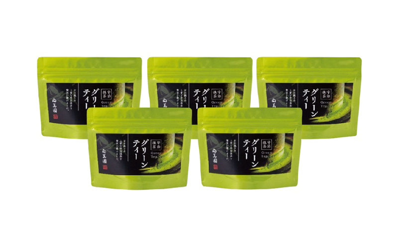 宇治抹茶グリーンティー 150g×5袋セット＆電動式クリーマー付 〈お茶