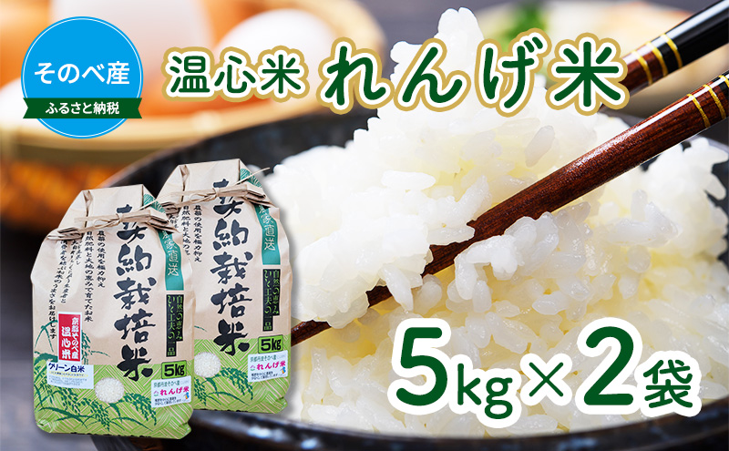 米 コシヒカリ れんげ米 5kg ×2袋 そのべ産 温心米 2025年度産 お米 単